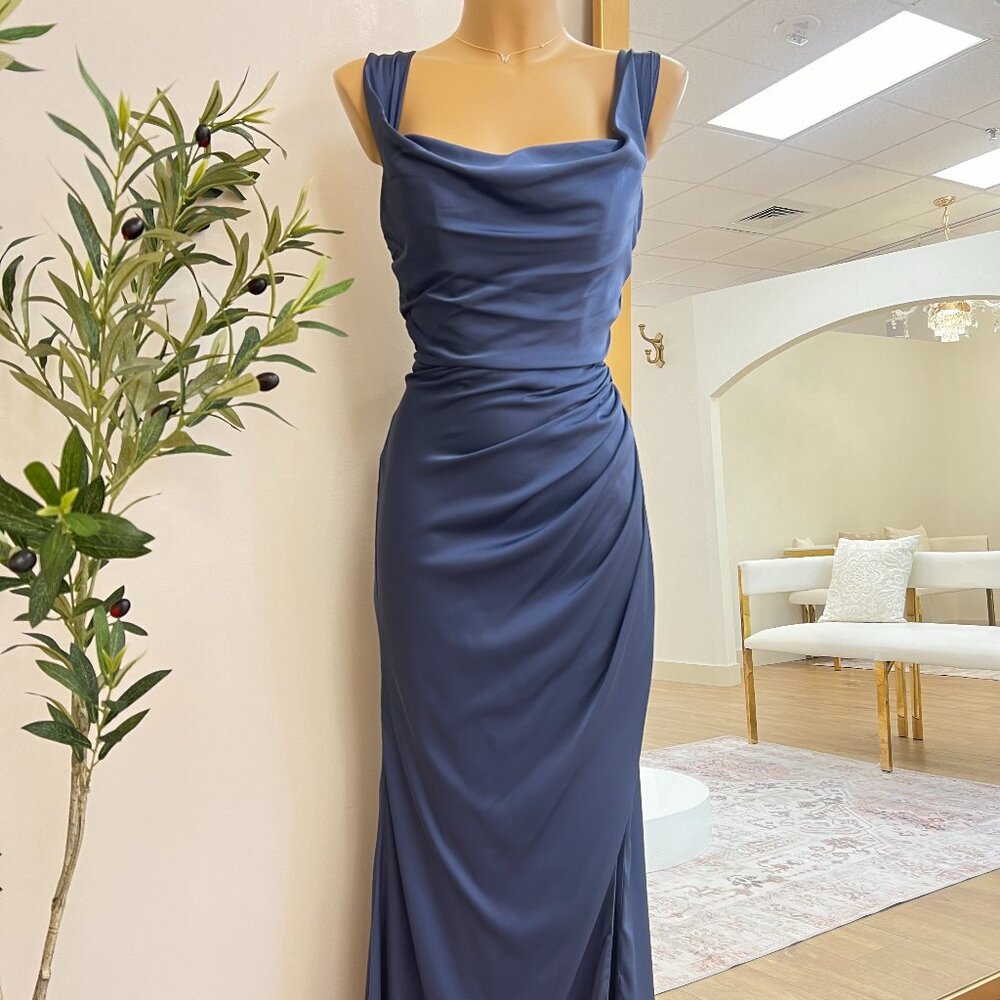 Natalia Dress | Smokey blue 7488